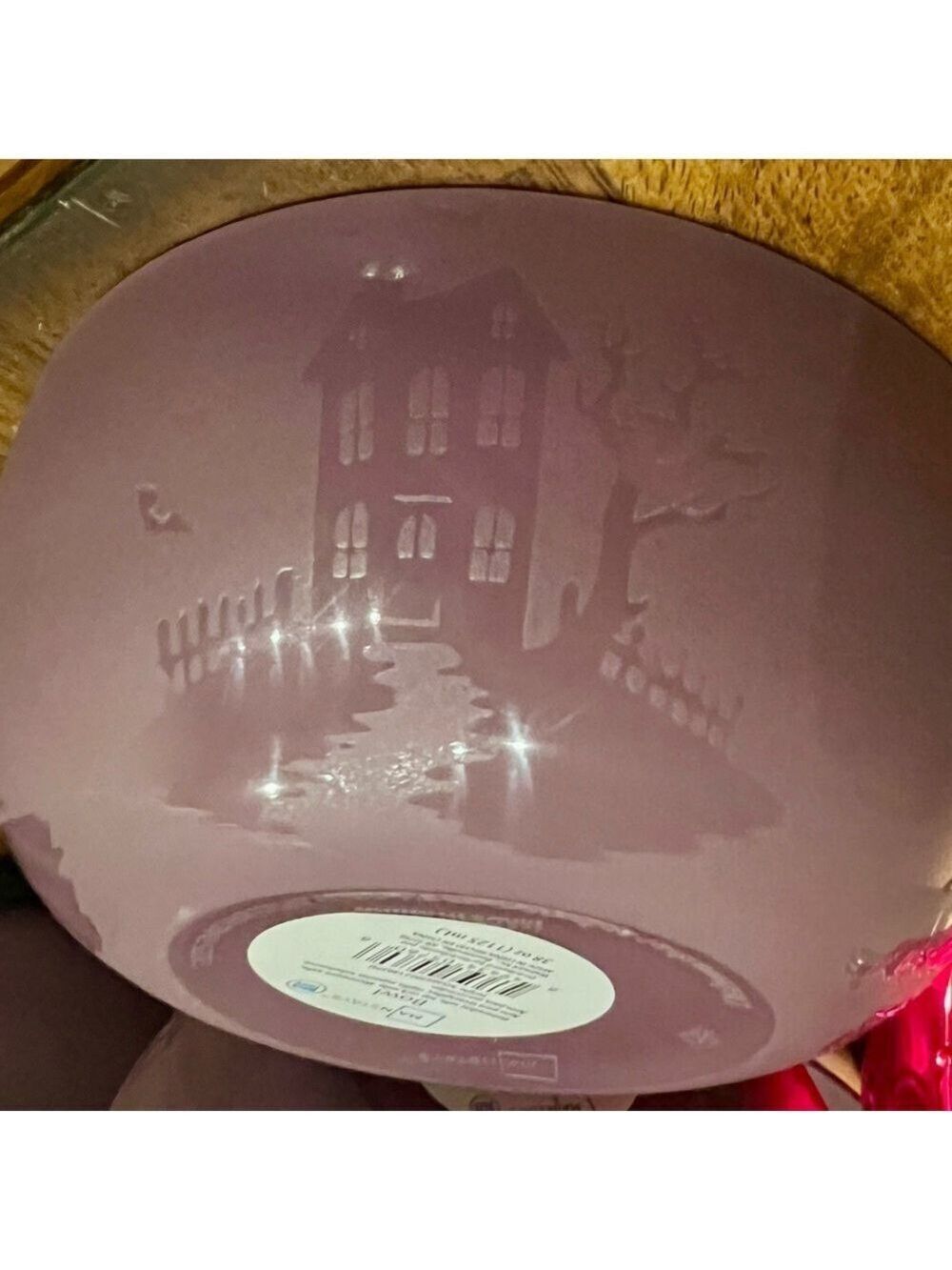 Mainstays Haunted House Dinnerware Set Purple Plum 3 Piece 3-Piece - Picture 6 of 16